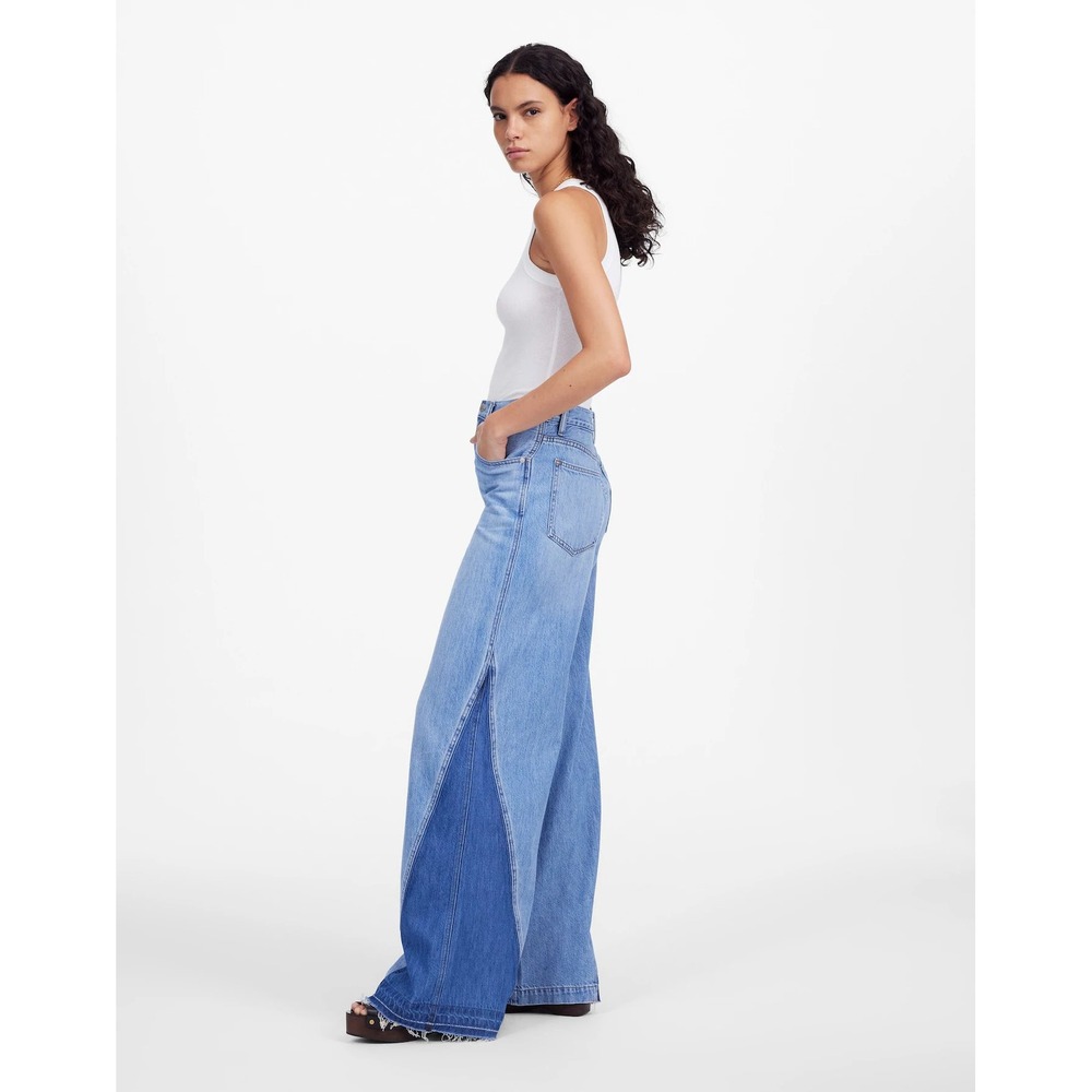 Madewell Wide Sweep Jeans Womens Size 23 Stretch Baggy Loose Indie Boho